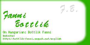 fanni bottlik business card